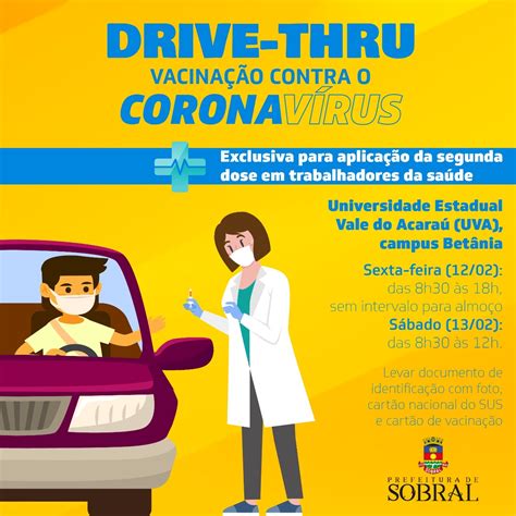 Prefeitura De Sobral Dose Prefeitura Realiza Vacina O Em Sistema De Drive Thru Para