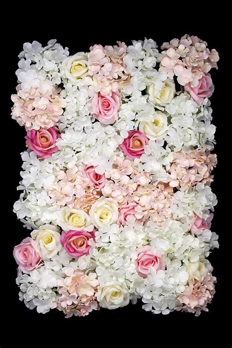 Hydrangea Rose Flower Wall Panel 44 Head 40cmh X 60cmd Flower