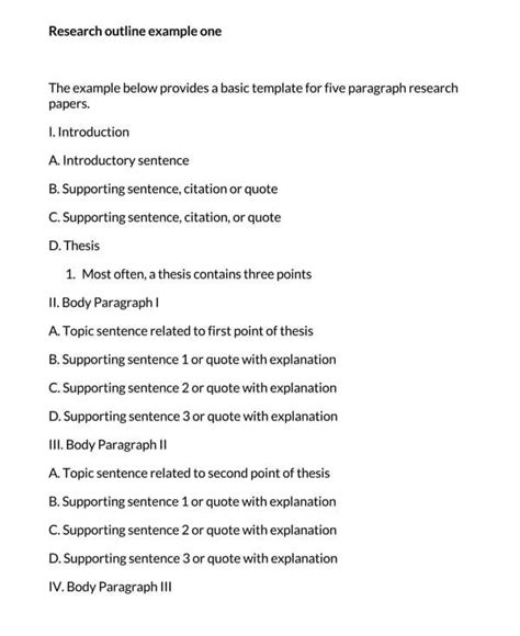 ⭐ Research Project Outline Example 8 Research Outline Templates 2022