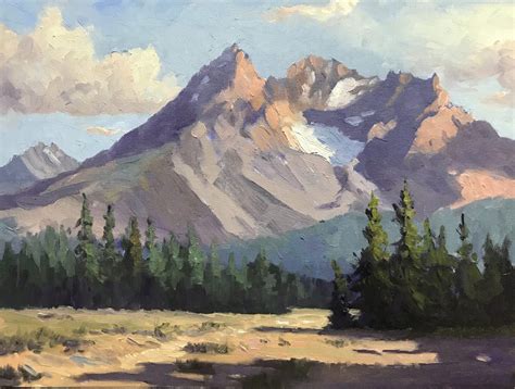 Majestic Mountain Paintings Outdoorpainter Mountain Paintings