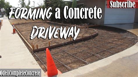 How To Form A Radius Driveway And Mote Strip Curb Part 2 Youtube