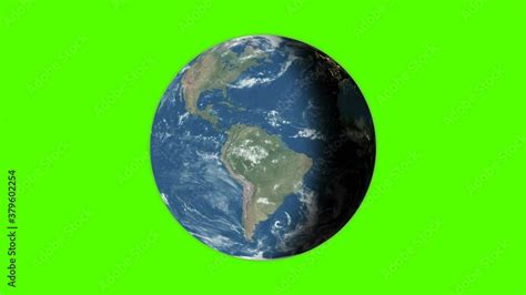 Planet Earth From Space Day To Night Animation Realistic World Globe