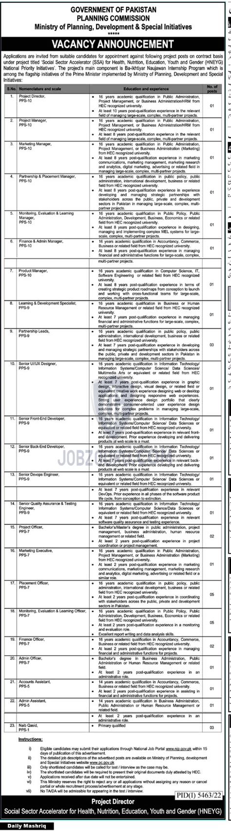 Ministry Of Planning And Development Latest Jobs 2024 Jobs
