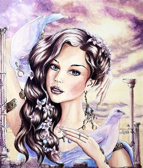 beautiful aphrodite by fabrika fantasy book goddesses of myths adult coloring cards coloring