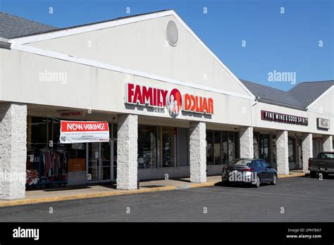 A now hiring sign is seen at the Family Dollar store at the Sunbury