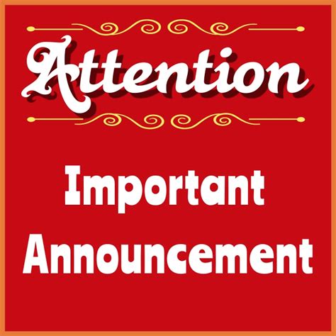 Copy Of Attention Important Announcement Postermywall
