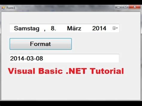 Visual Basic NET Tutorial 40 How To Use DateTimePicker Control And