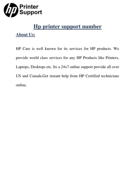 Ppt Hp Printer Support Hp Printer Customer Support Number