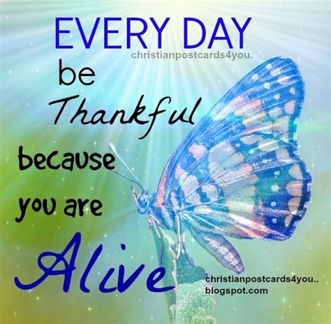 Every Day Be Thankful Because You Are Alive Every Day Be Thankful