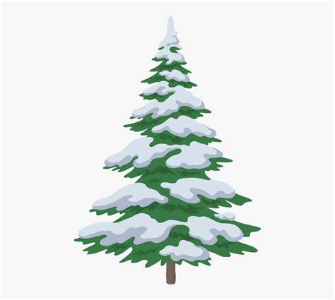 Christmas Tree Drawing With Snow Png Download Snow On Trees Drawing