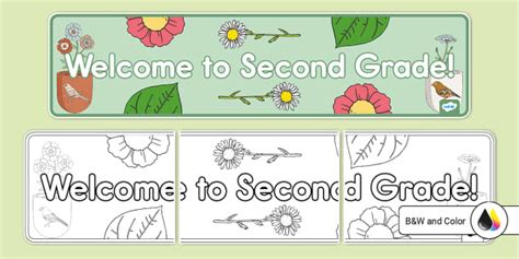 Welcome To Second Grade Banner Teacher Made Twinkl