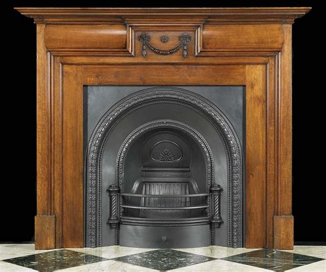 Carved Oak Small Victorian Fireplace In The George Ii Style Victorian