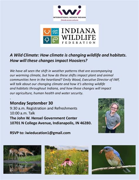 International Women Indiana Iwi Education Seminar A Wild Climate