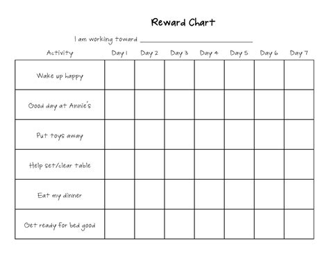 Free Printable Editable Reward Chart Template Printable Templates