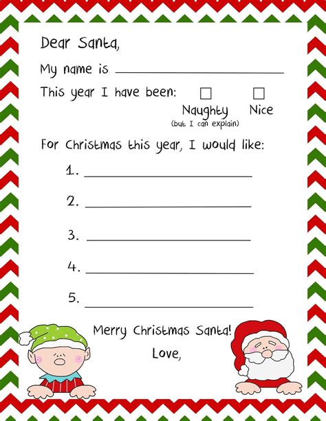 Santa Letter Free Printable Template Letter Format Free