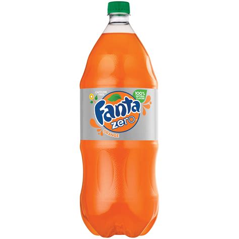 Fanta Zero Orange Soda Bottle 2 Liter