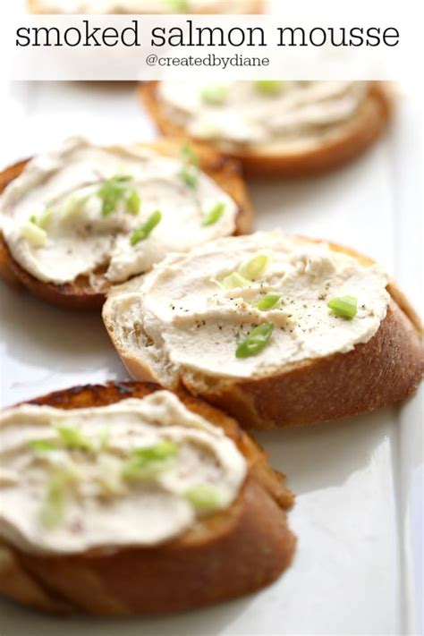 An easy recipe for canned salmon mousse made with cream cheese. Smoked Salmon Mousse | Created by Diane