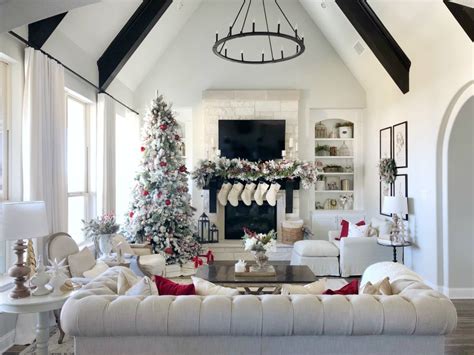 Christmas Home Tour With Pops Of Red My Texas House