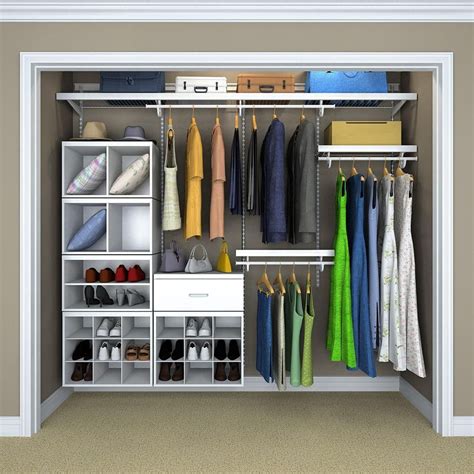 How doers get more done. ClosetMaid Elite 96 in. H x 96 in. W x 14.1 in. D 52-Piece Wire and Laminate Closet System in ...