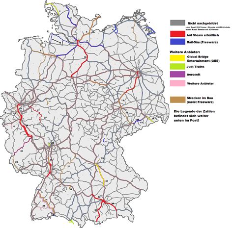 Karte Aller Deutschen Train Simulator Strecken Sonstiges Rail Sim