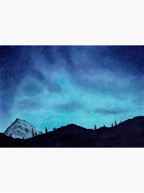 Blue Starry Night Sky Poster For Sale By Kikiartpalette Redbubble