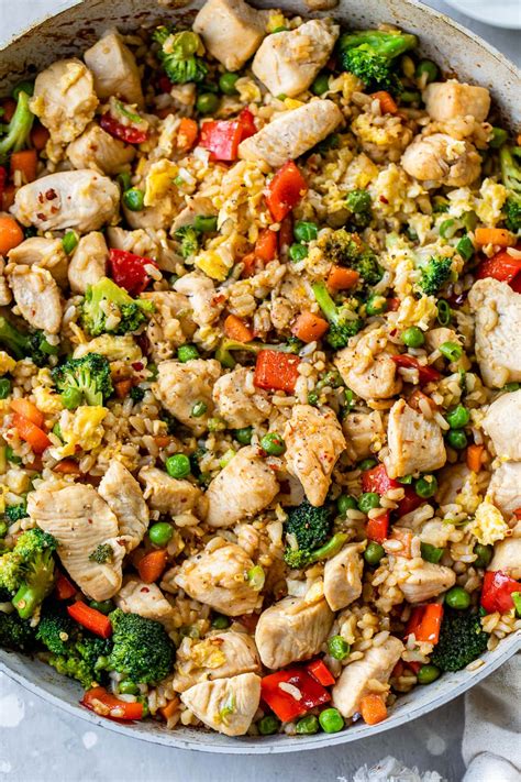 Chicken Fried Rice Fast Easy Recipe Wellplated Com
