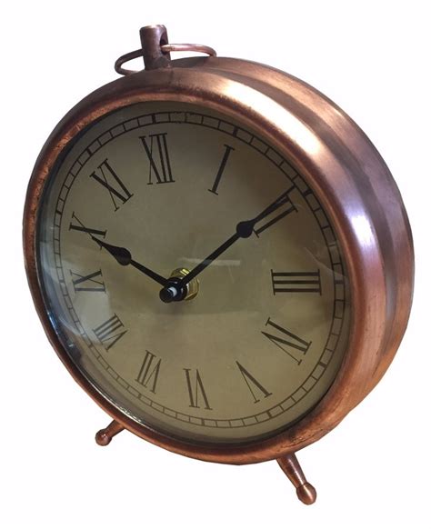 Cl1172 Copper Style Retro Clock 19cm 19451 Homeware Clocks