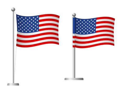 Us Flagpole Illustrations Royalty Free Vector Graphics And Clip Art Istock