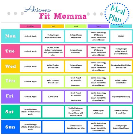 Adrianna Fit Momma Busy Mom Easy Meal Plan