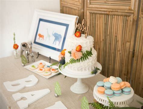 Monkey shower favors jars can be filled with anything your imagination brings to you, which a safari themed baby shower with burlap + bamboo + with animal patterns. Adorable and Unique Safari Baby Shower Ideas on Love the Day