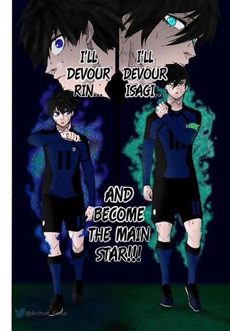 Ill Devour You And Become The Main Star Isagi And Rin Rin Blue Football Players