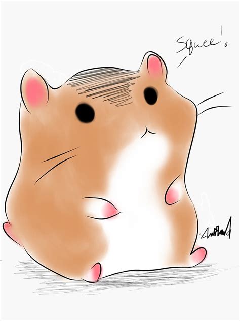Hamster Sticker By Graycoffee Redbubble