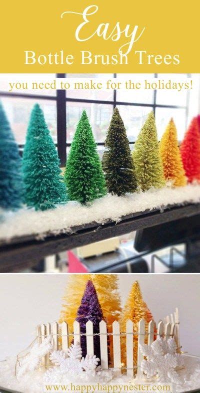 How To Make Bottle Brush Holiday Trees Happy Happy Nester Bottle