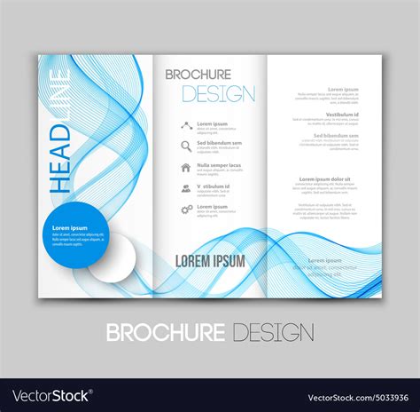 Template Leaflet Design With Color Lines Vector Image