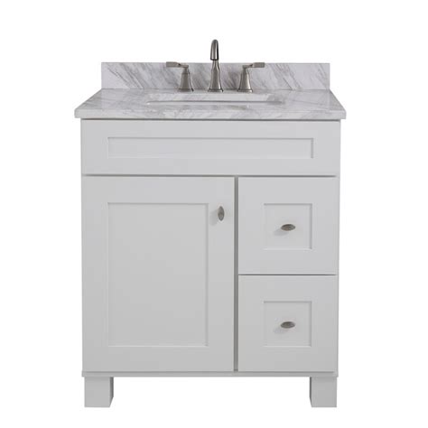 Diamond Now Palencia 30 In White Bathroom Vanity Cabinet In The