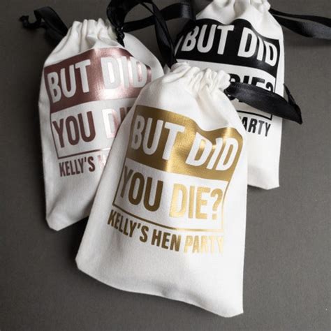 Hangover Kit Bags But Did You Die Bag But Did You Die Etsy