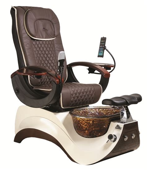 Spa pedicure chair manufacturers,with neck and buttock massage ,high quality pu leather,backrest can recline for 180 degree by electric remote control. Leather Pedicure Chairs - Style - NAILS Magazine