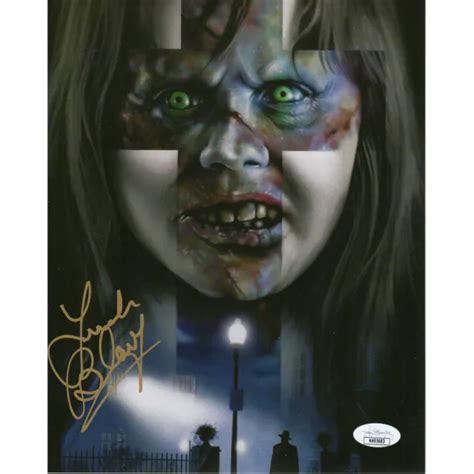 Linda Blair Autograph X Photo The Exorcist Regan Signed Jsa Coa