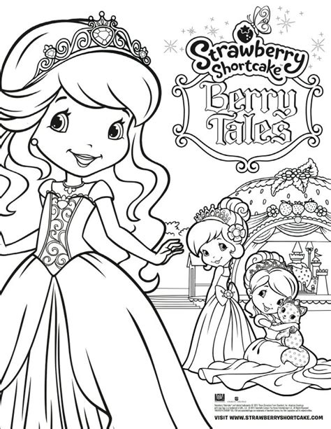 Strawberry Shortcake Princess Coloring Page