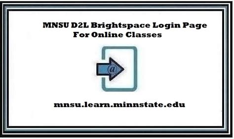 Mnsu D2l Brightspace Login Page For Online Classes 2023 ️