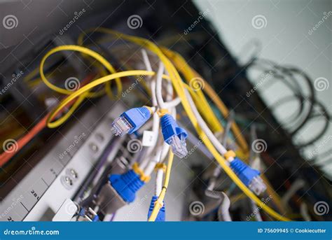 Network Connecting Computers Together In The Same Building As Li Stock