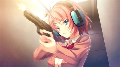 blue eyes cinematograph game cg gun innocent bullet kanzaki sayaka oosaki shinya red hair school