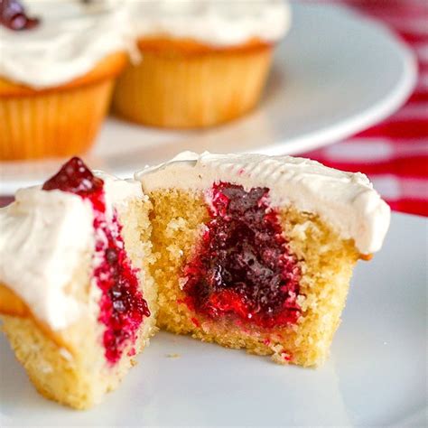 Jam Filled Vanilla Buttercream Cupcakes A Sure Fire Party Favourite
