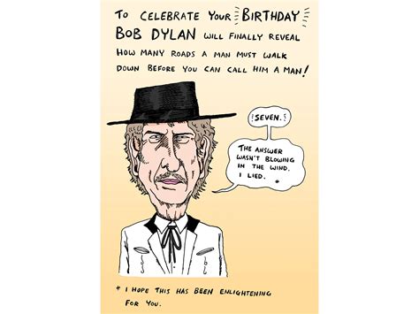 Bob Dylan Birthday Card Etsy