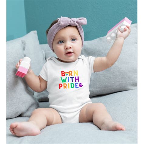 Lgbt Baby Outfit Born With Pride Baby Onesie Baby Onesie Etsy