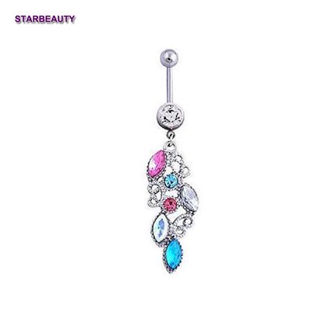 Colorful Crystal Flower Navel Piercing Nombril Boutique Belly Button