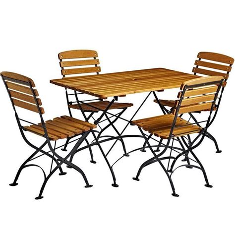 Arch 4 Seater Outdoor Rectangular Folding Dining Table And Chair Set Nobis Restaurant Furniture 