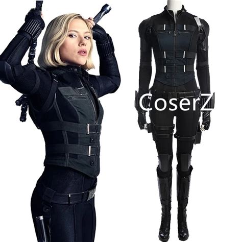 Black Widow Costume Black Widow Jumpsuit Cosplay Natasha Romanoff