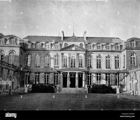 Early Autotype Of The Elysee Palace Paris France 1880 Stock Photo