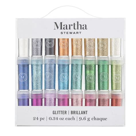 Martha Stewart Crafts Assorted Fine Glitter 34 Ounces 24 Pieces
